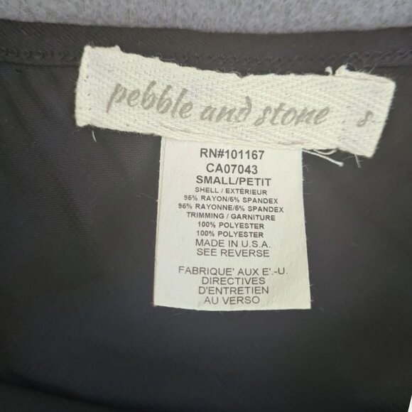 Pebble and Stone Women Black Double Layer Flared Size S Tank Top Spaghetti Strap - Picture 3 of 12